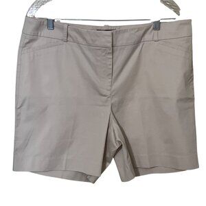 Talbots Petites Womens Beige Cotton Blend Shorts Size 14P